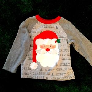 Santa long sleeve grey T-shirt